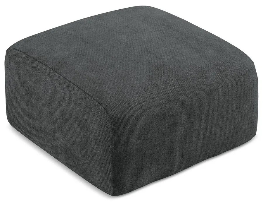 Ciemnoszary podnóżek z tkaniny szenilowej Leila – Makamii