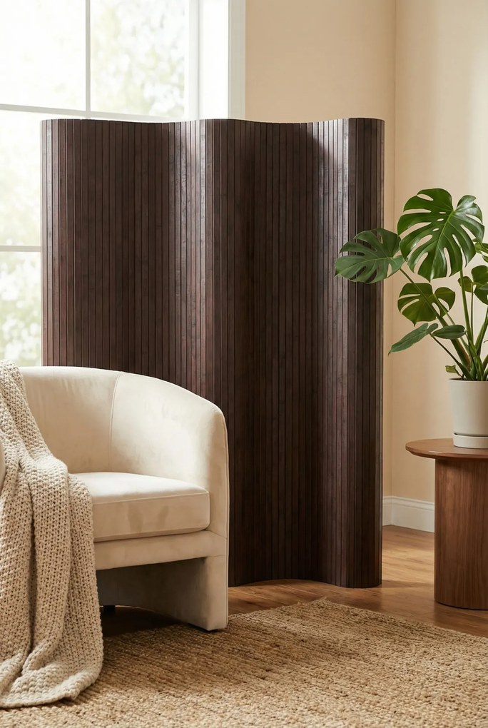 Ciemnobrązowy parawan do pomieszczenia F1-Z64