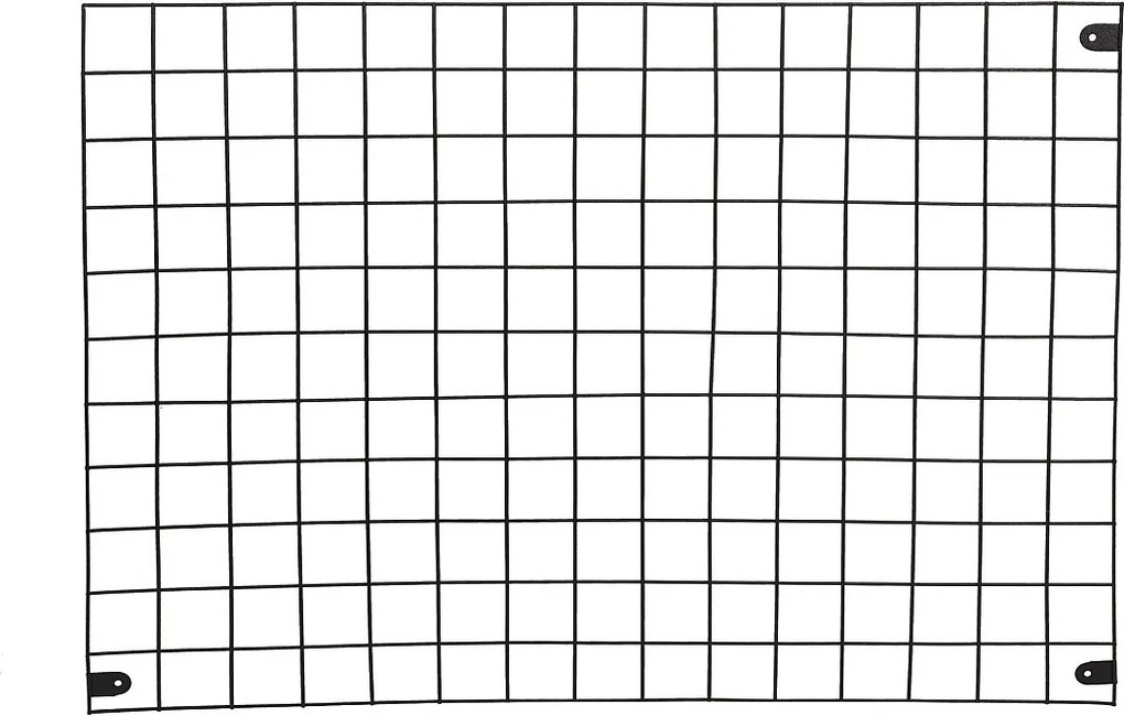 Półka ścienna metalowa – 42,5 cm x 38 cm x 9,3 cm – czarna