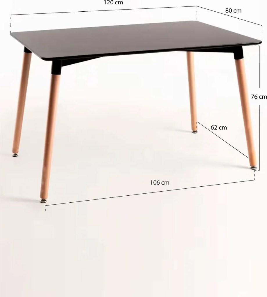 Prostoktny stó wieowy 120 x 80 cm