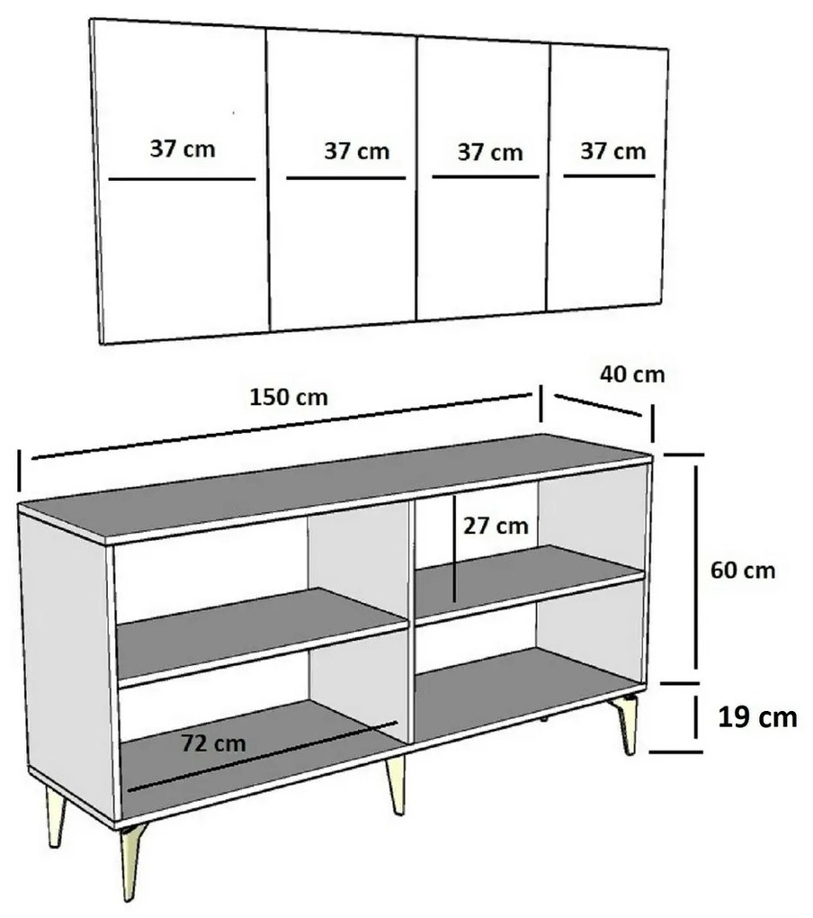 Szafka Midas Anthracite and Silver