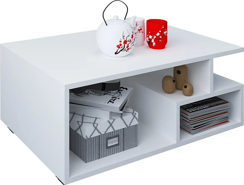 Drewniany zmiękczony stolik kawowy Sulas