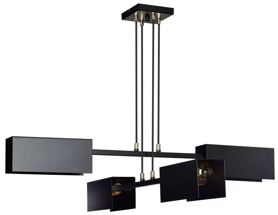 Czarna regulowana lampa wisząca w stylu loft - 3X D019 A2-B86