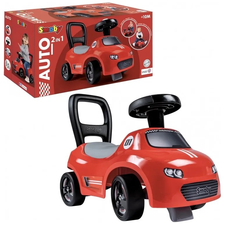 Smoby czerwony jeździk z klaksonem ride-on