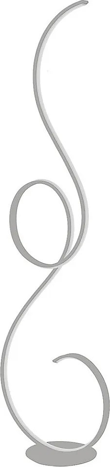 Lampa podłogowa Flok LED firmy Ondaluce 44 W 4400 lm 3000 K wys. 157 cm, ściemnialna, srebrna