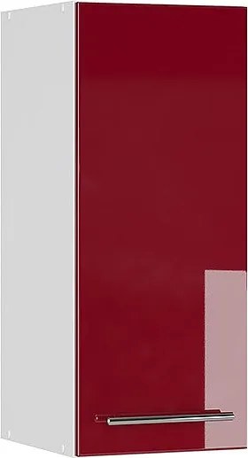 Szafka ścienna bordowa czerwień wysoki połysk 30x34.1x72 fame-line