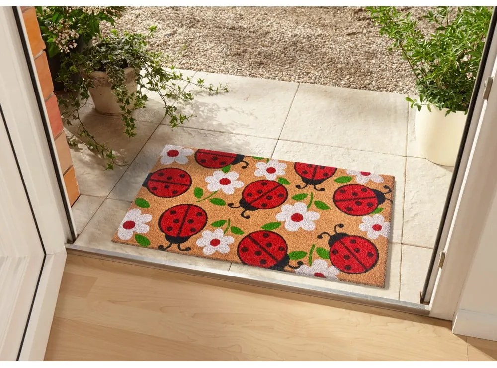 Wycieraczka z włókna kokosowego 75x45 cm Lady Beetle – Hanse Home