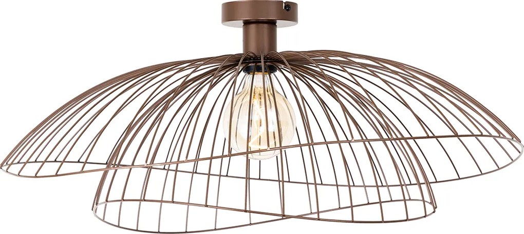 Designerska lampa sufitowa brązowa 45 cm - Pua