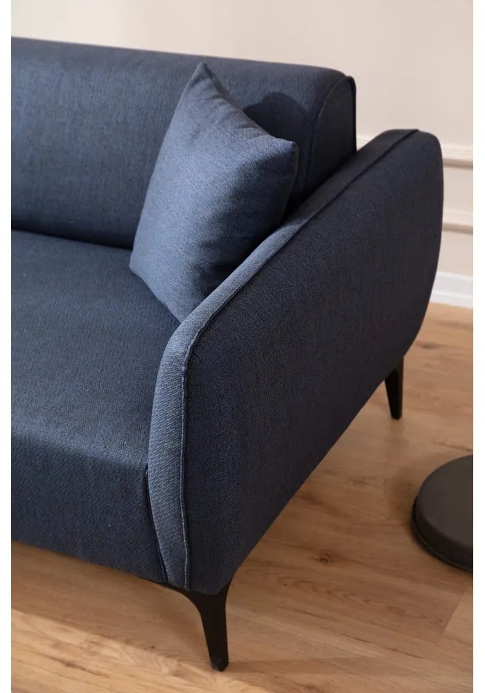 Niebieska sofa narożna Belissimo, lewy narożnik – Balcab Home