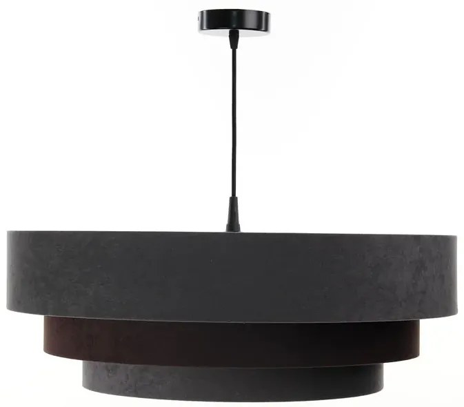 Welurowa lampa wisząca z potrójnym kloszem - S447 F9-Z01