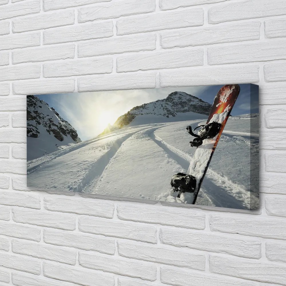 Obraz drukowany na płótnie Snowboardowy Raj W Alpach