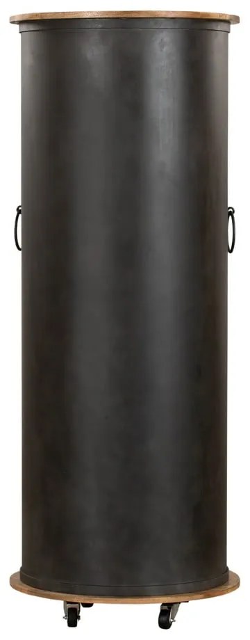 Czarna metalowa szafka na wino liczba butelek 9, 60x155 cm Luni – Interia Home &amp; Living