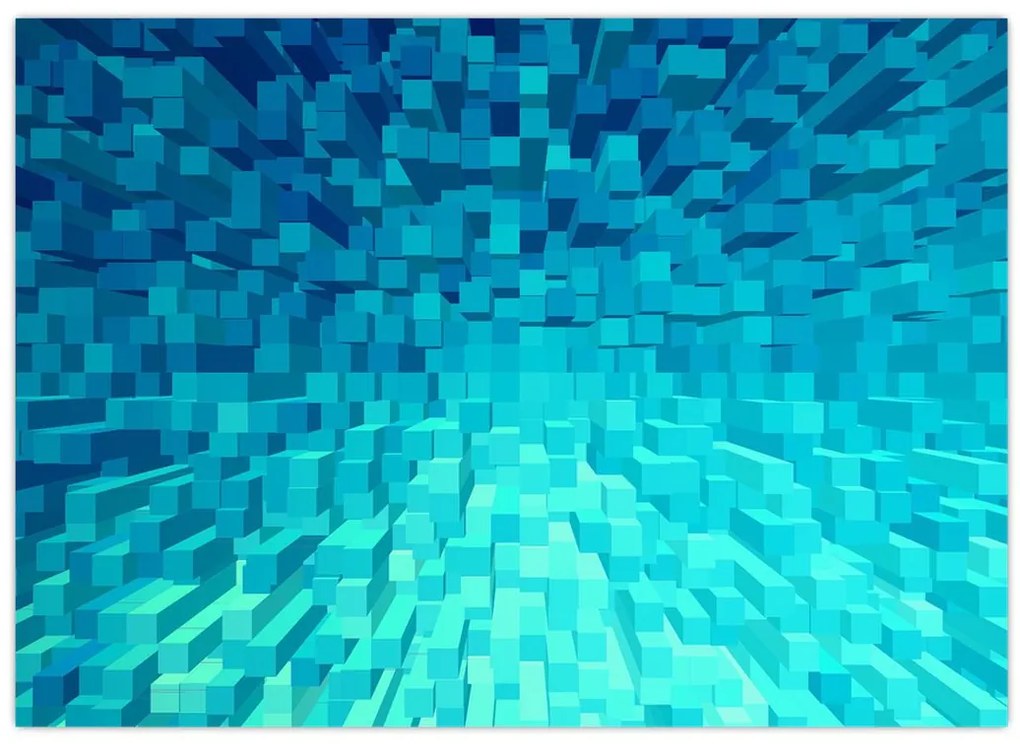 Obraz - abstrakcyjne kostki (70x50 cm)