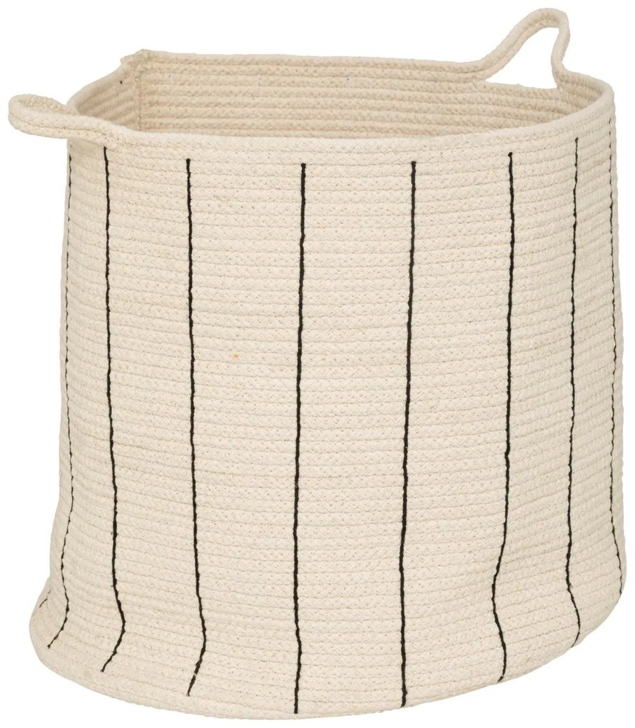 Kosze do przechowywania Cosy, bawełniane, w paski, 2 sztuki