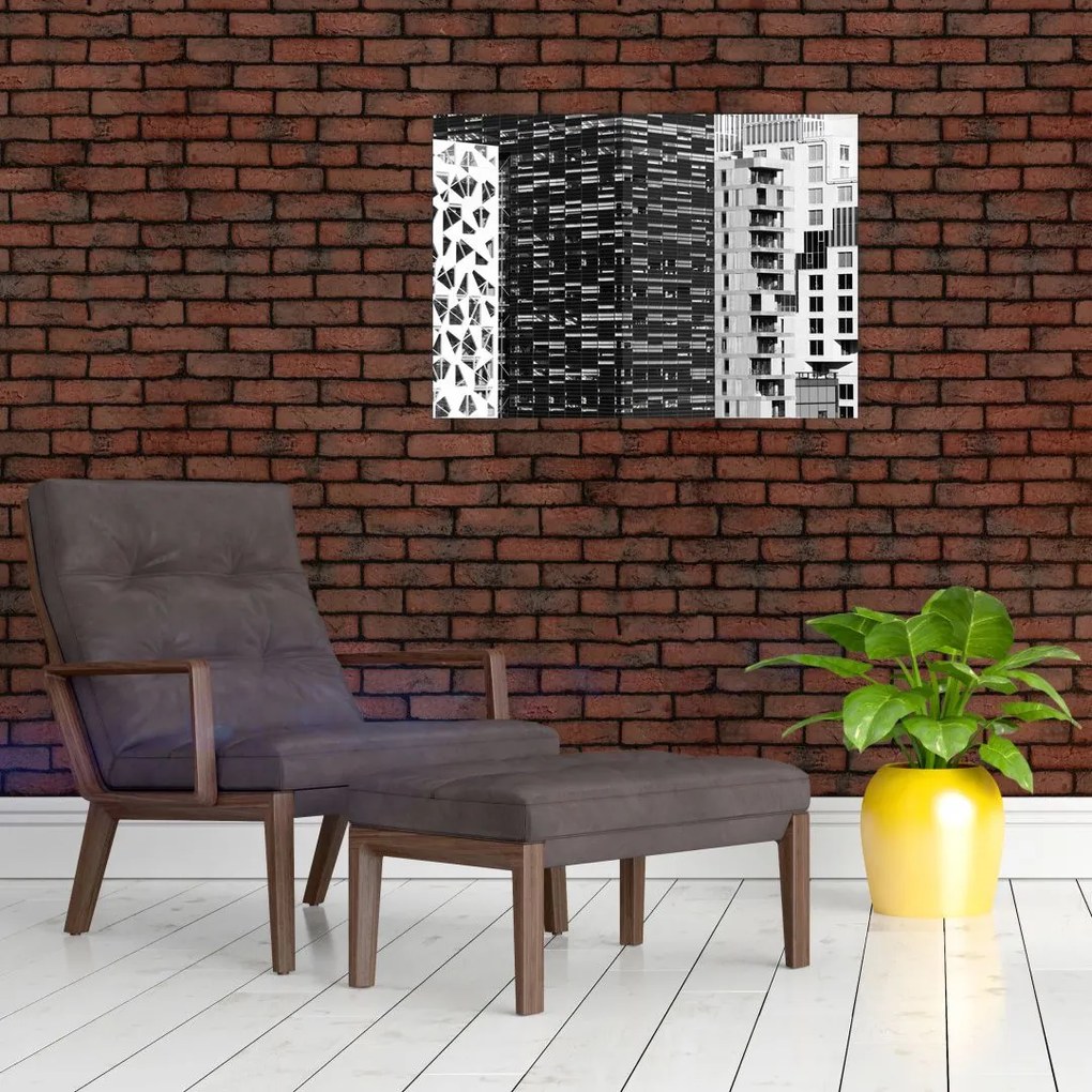 Obraz architektury czarno-białej (70x50 cm)