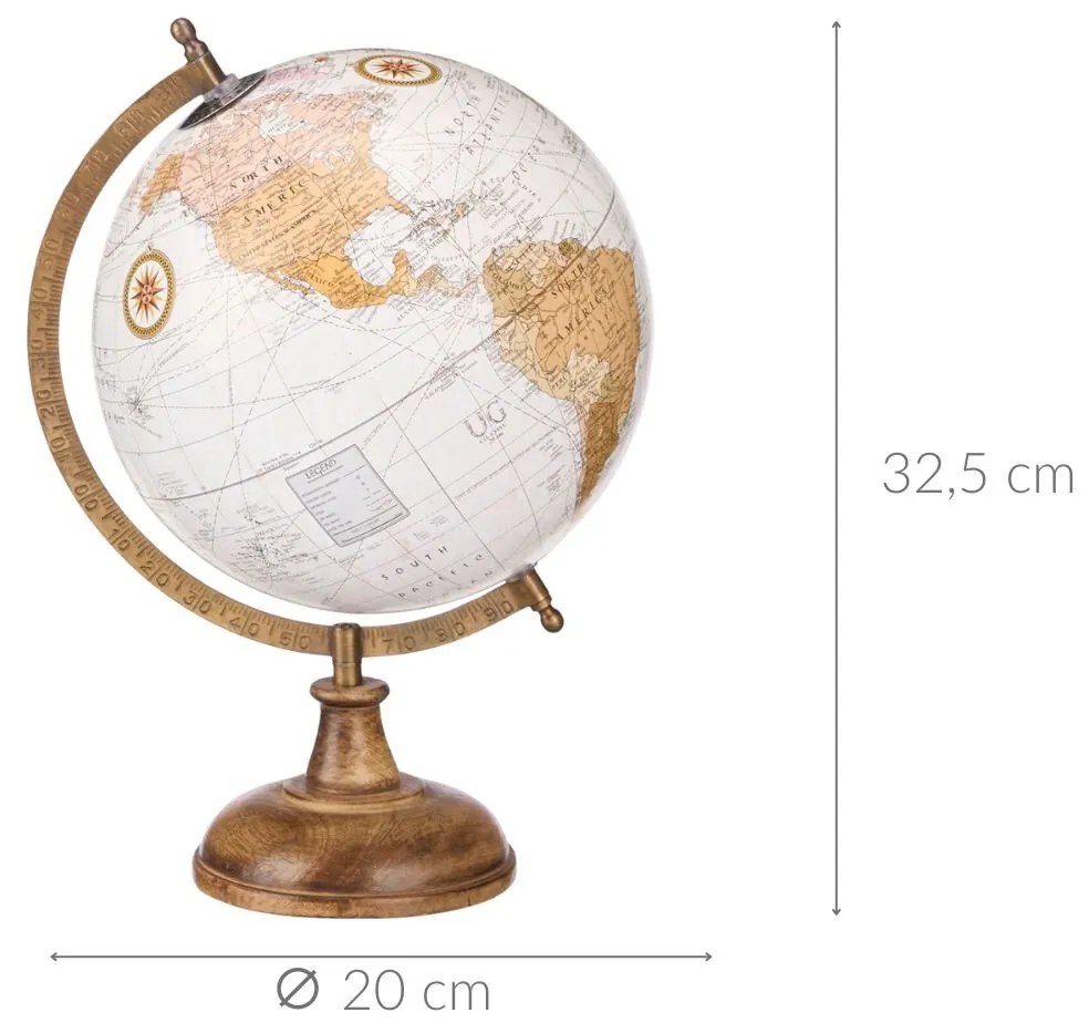 Globus dekoracyjny MATE GLOBE, Ø 20 cm