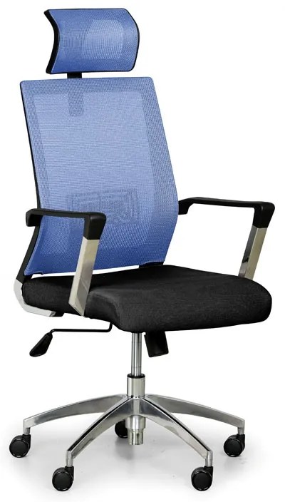 Krzesło biurowe ELITE NET, niebieski/czarny