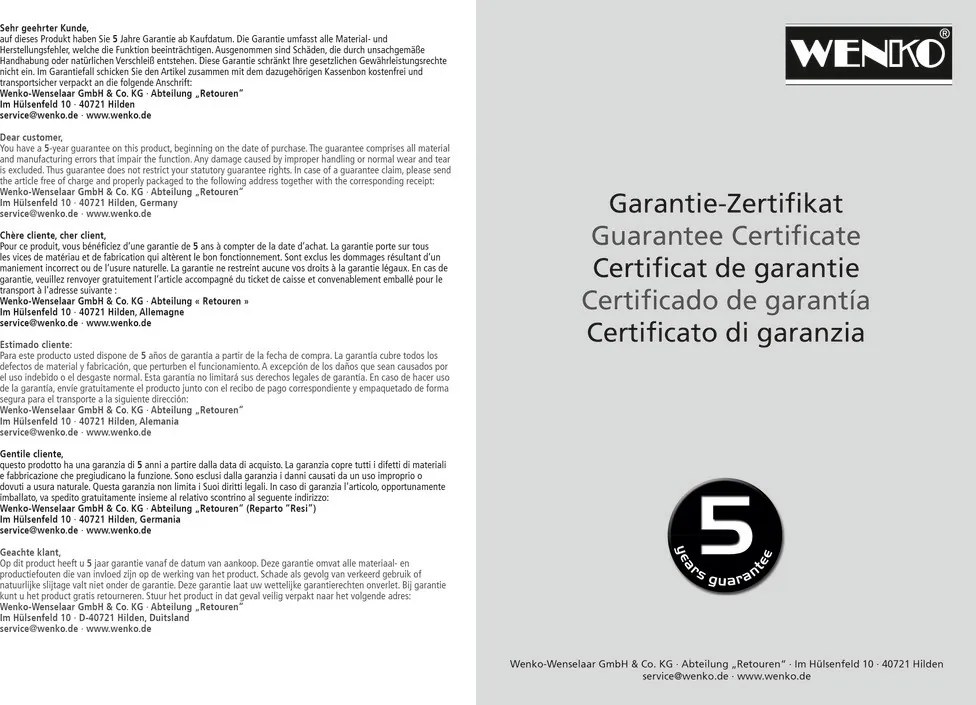 Teleskopowy drążek prysznicowy LUZ, Ø 2,8 cm, 110-185 cm, chrom, WENKO