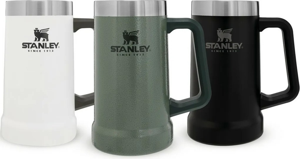Stanley Korbel do piwa Big Grip Beer Stein 700 ml Hammertone Green