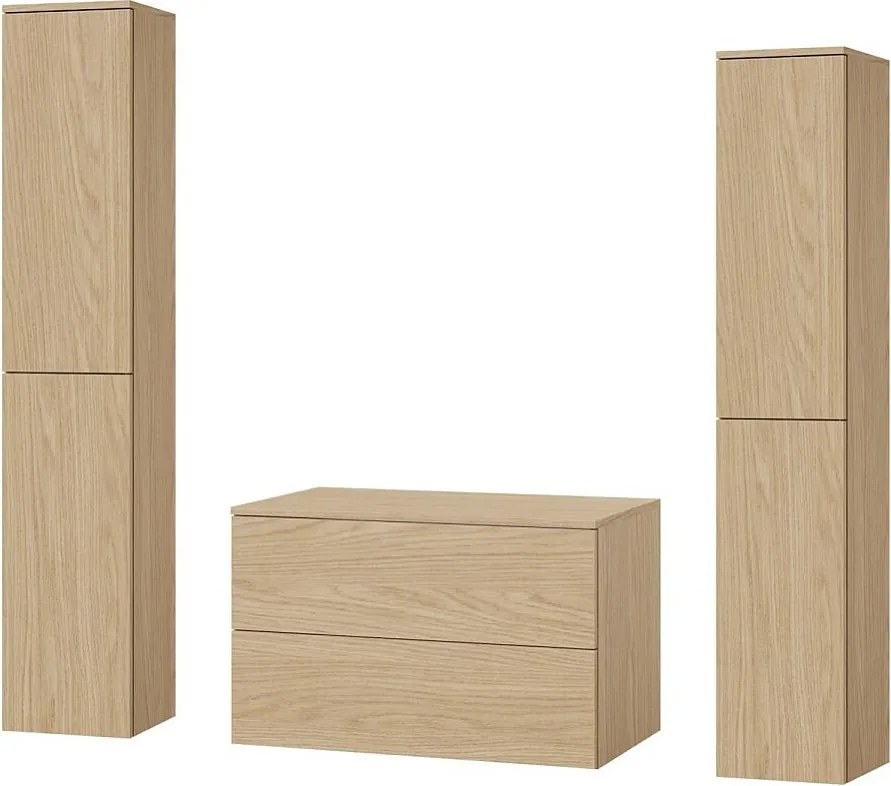 Zestaw łazienkowy szafka +2 słupki Color Dąb Wiosenny (2S80+2D160 X2)