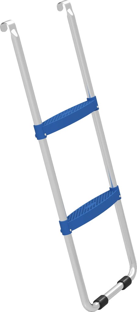 SPORTNOW Drabinka do trampoliny 32/63 cm, 2 stopnie, nośność do 150 kg, z ocynkowaną stalową ramą, niebieska | Aosom PL