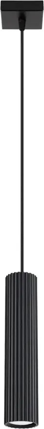 Czarna pojedyńcza sufitowa lampa wisząca T8-C93