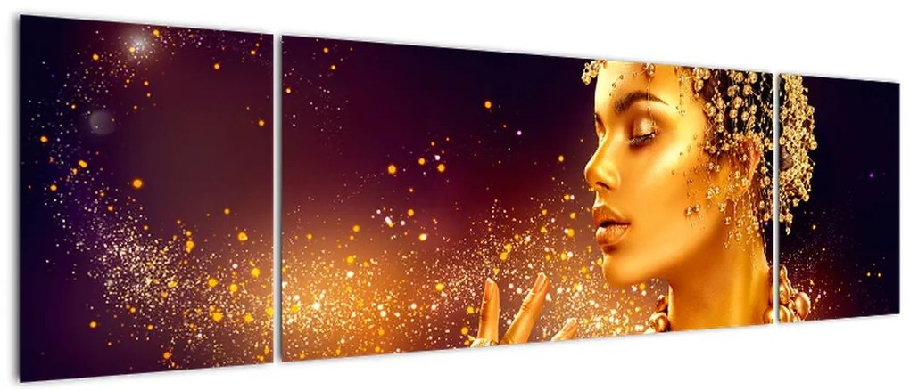 Obraz - Złota Królowa (170x50 cm)