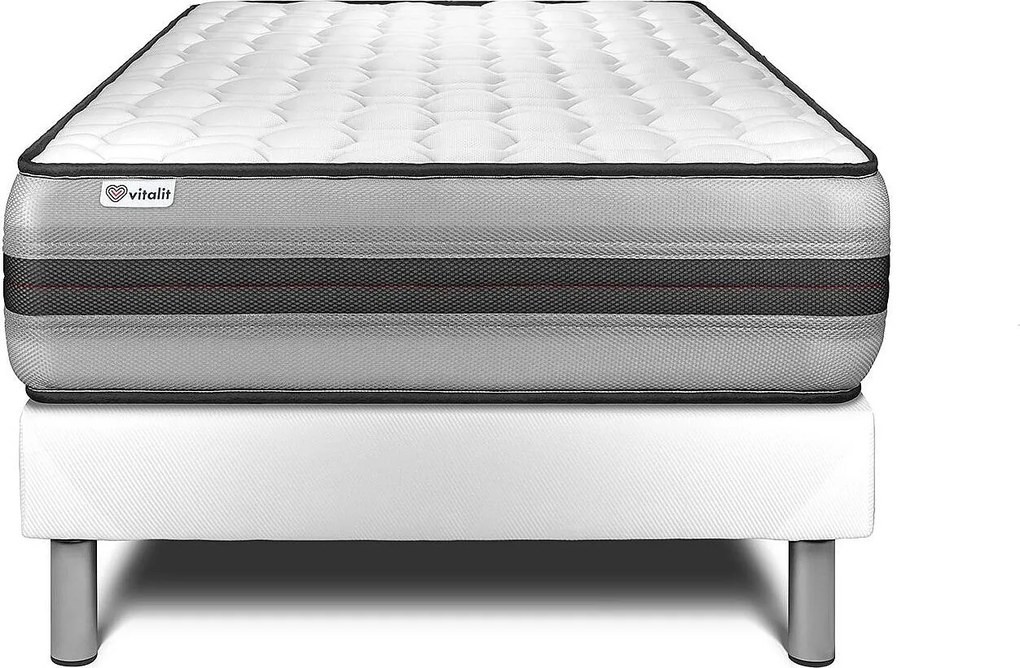 lózka z materacem VITAL POWER RECOVER 120 x 200 cm Rama lózka Bialy