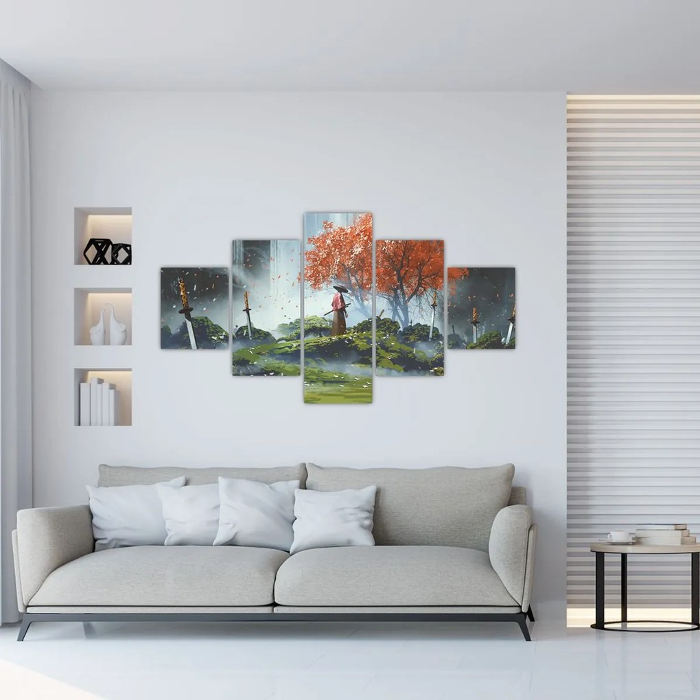 Obraz - Ilustracja przedstawiająca Ogród Mieczy (125x70 cm)