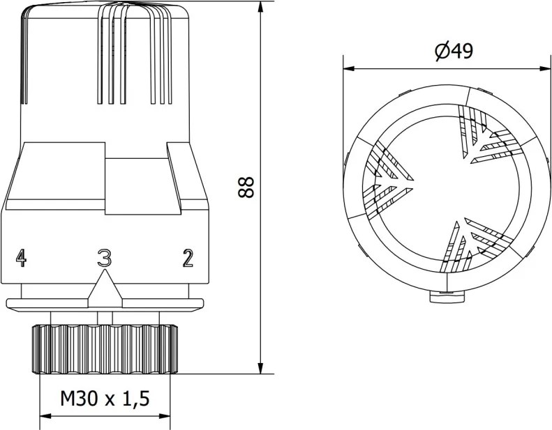 Mexen głowica termostatyczna do grzejnika, biała - W908-002-20