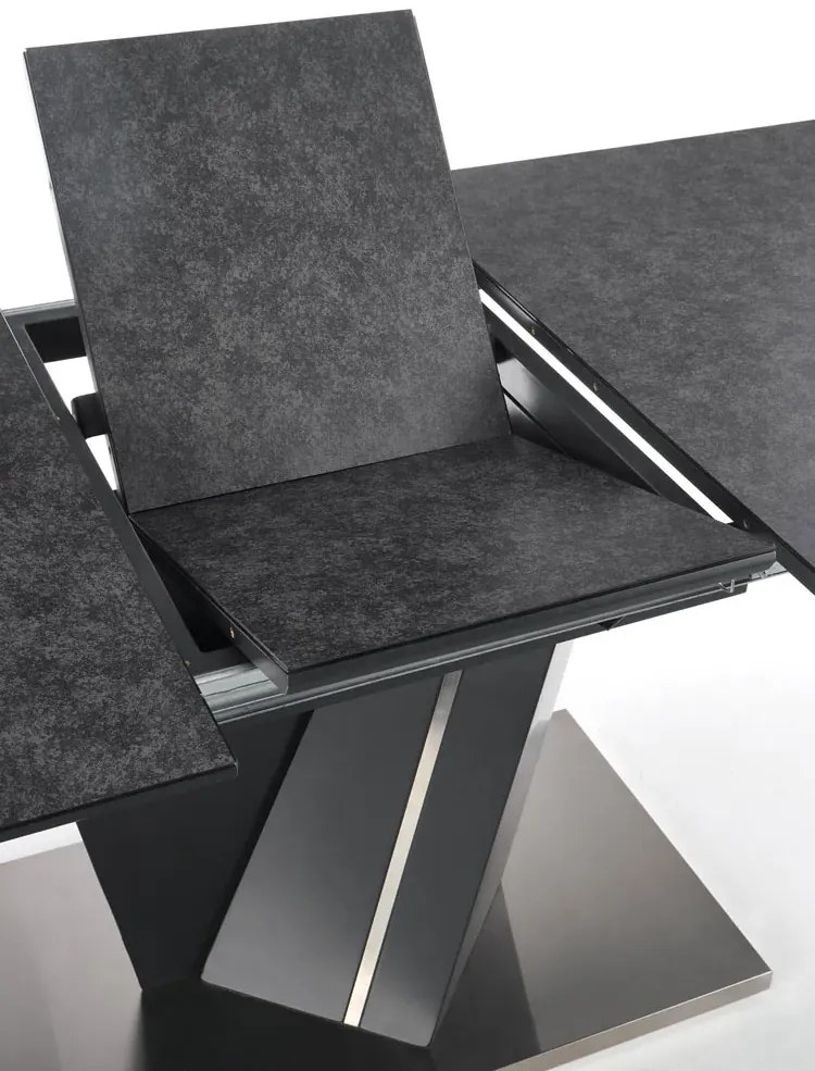 Czarny szklany stół z fukcją rozkładania - Vuppi