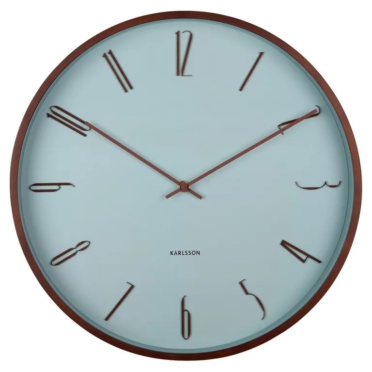 Karlsson 6014BL designerski zegar ściennyniebieski, średnica 40 cm