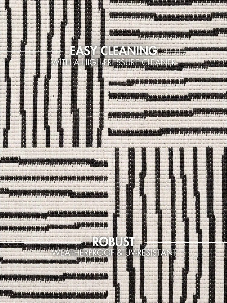 Czarny/kremowy dywan odpowiedni na zewnątrz 120x170 cm Haringey Nightingale – Ted Baker