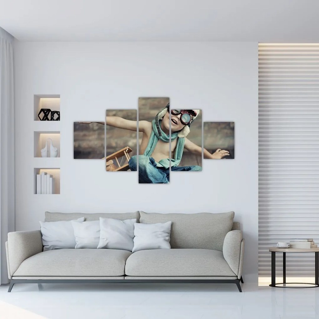 Obraz - Młody lotnik (125x70 cm)