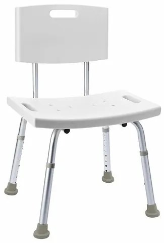 SAPHO A00602101 Krzesło dla niepełnosprawnych zoparciem, regulowana wysokość, białe