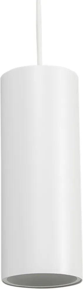 Designerska lampa wisząca biała z adapterem szynowym 1-fazowym - Iconic Tubo