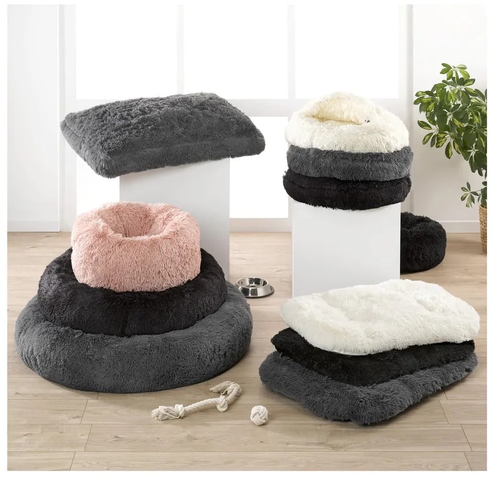 Ciemnoszara budka dla kota ø 55 cm – Love Story