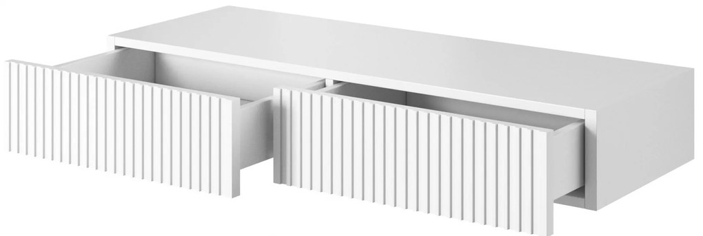 Toaletka wisząca Nicole 100 cm z szufladami - biały mat