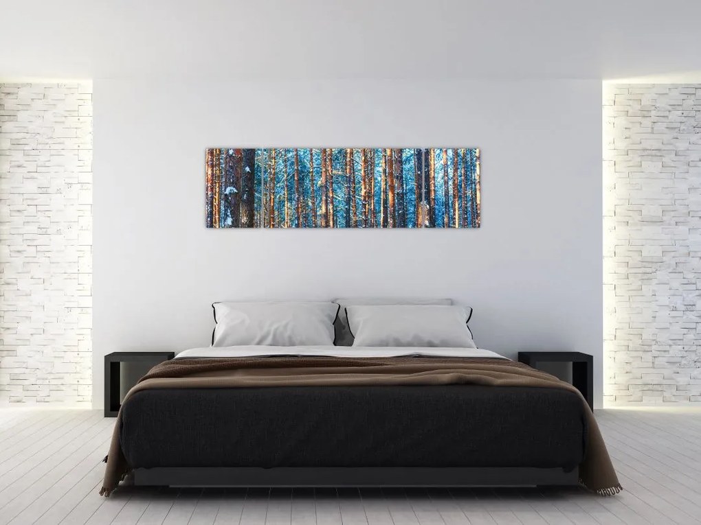 Obraz - Zimowy las (170x50 cm)