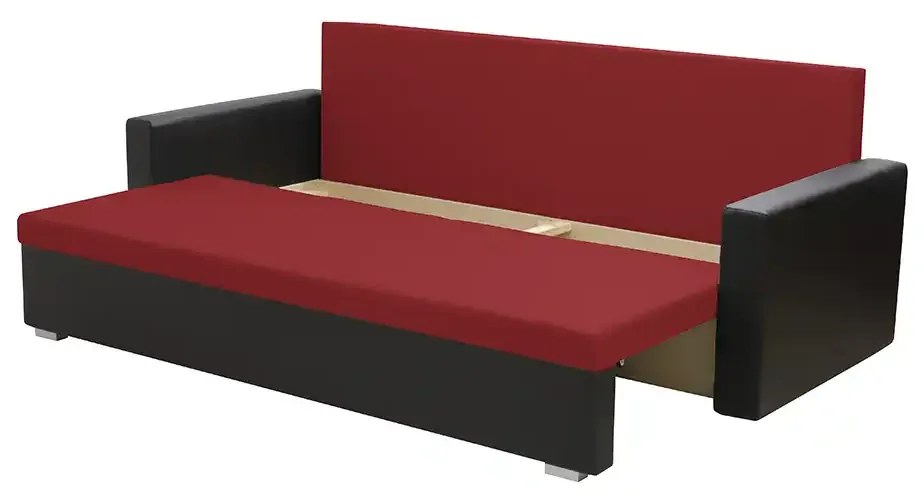 Kanapa sofa 3 os z funkcją spania EKO Jasny beżowy/Czarny