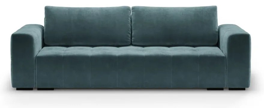 Niebieska aksamitna rozkładana sofa Milo Casa Luca