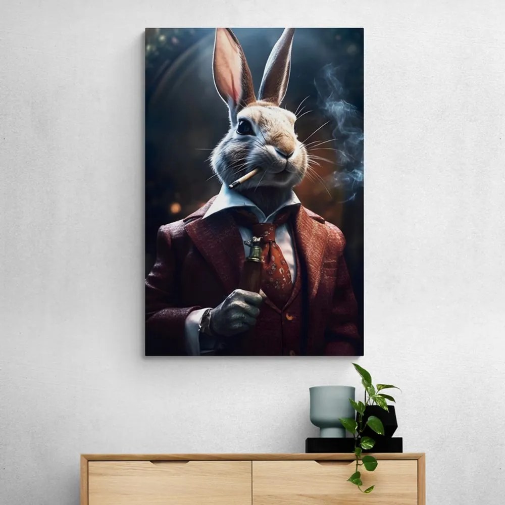 Obrazy zwierzęcy gangster zając