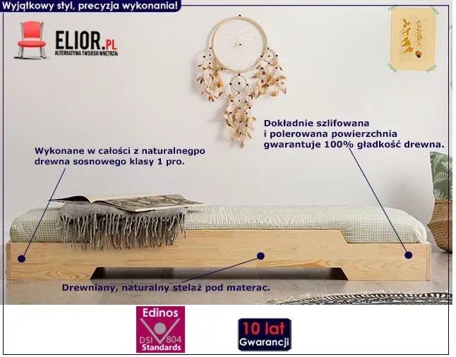 Drewniane łóżko dziecięce B0-A07