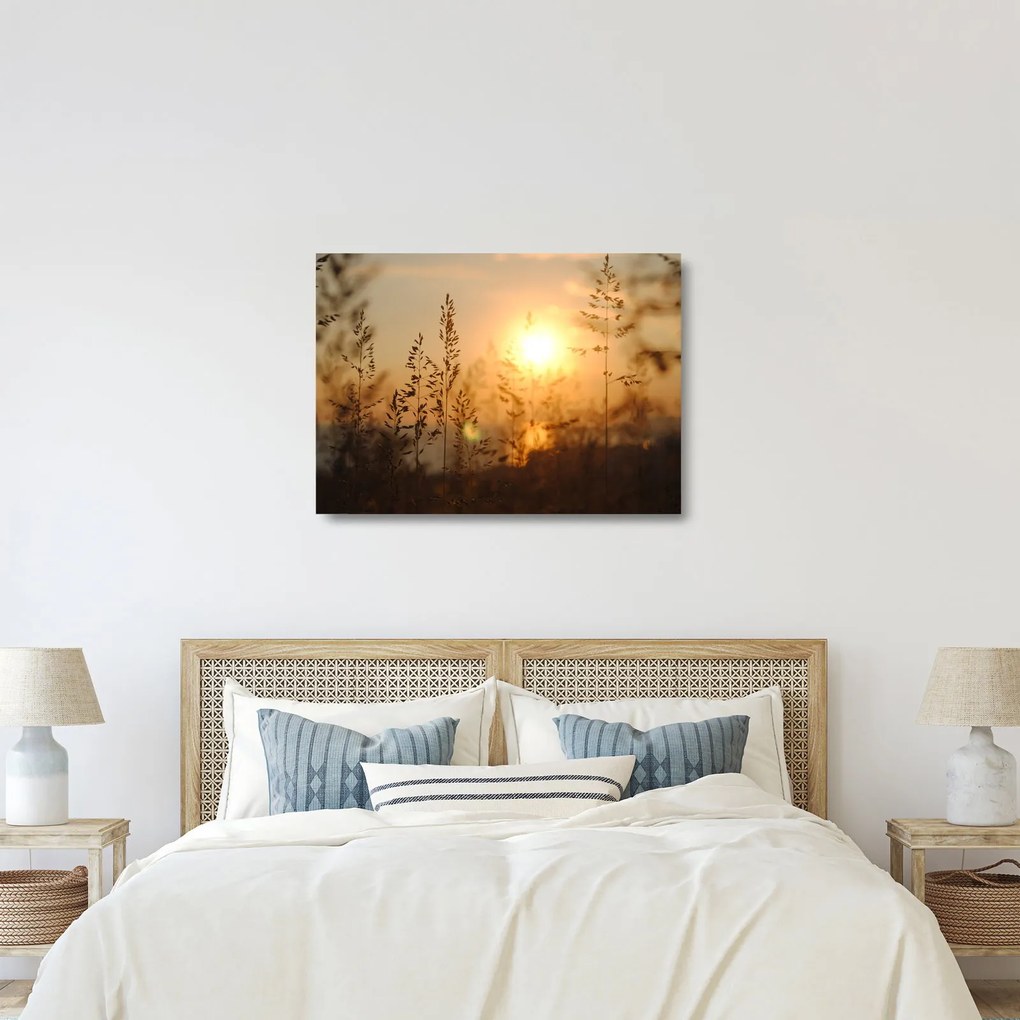 Obraz na szkle - wschód słońca (70x50 cm)