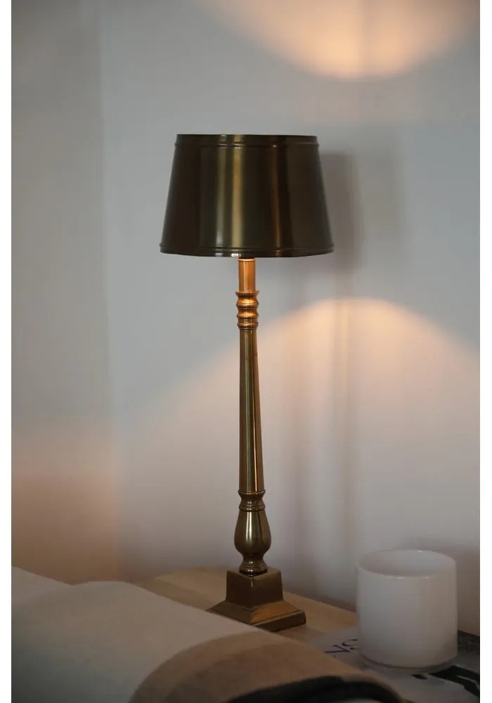 Lampa stołowa w kolorze złota z metalowym kloszem (wysokość 66 cm) Metallo – Markslöjd