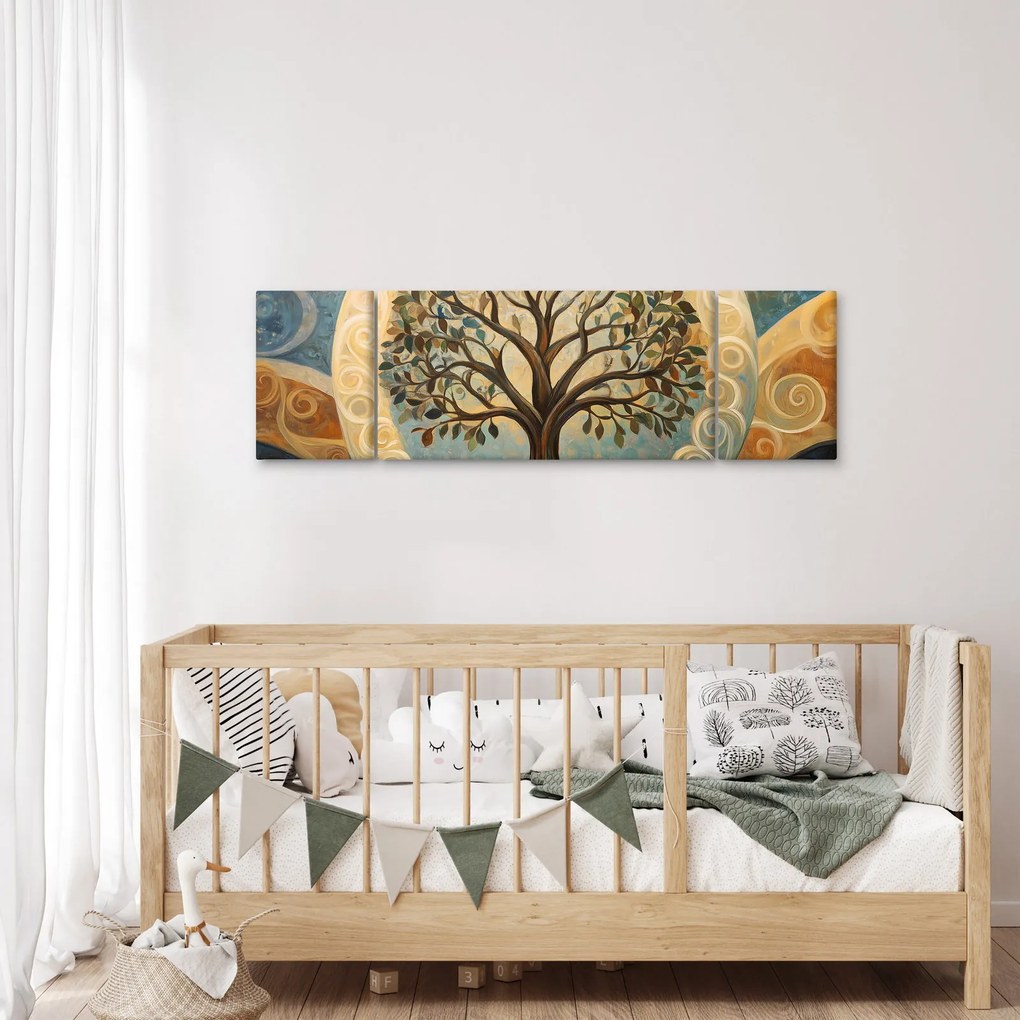 Obraz – Drzewo życia i spirale (170x50 cm)