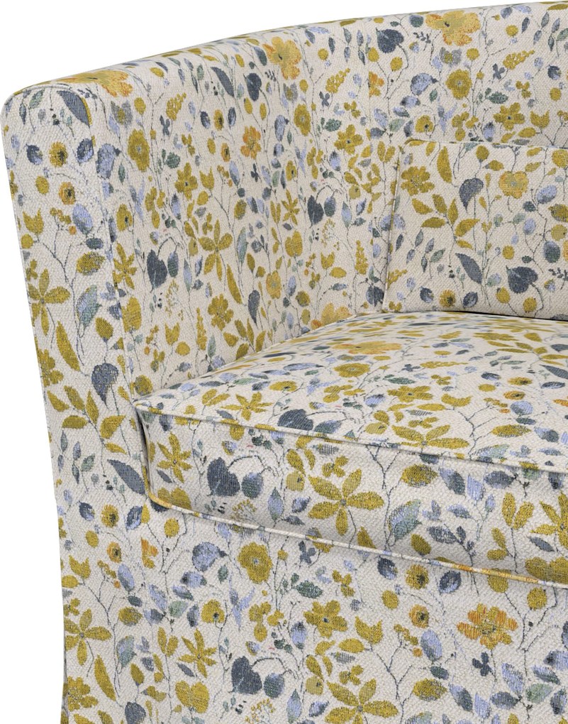 Pokrowiec na fotel Ektorp Tullsta kolor żółty tkanina strukturalna, wzorzysta