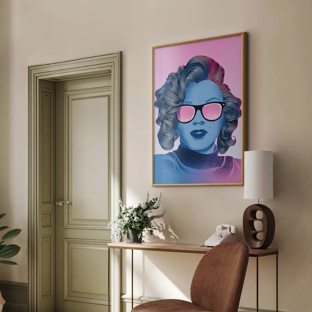 Plakat Norma Jeane 60x90 cm z ramą złotą bez marginesu ARTGEIST B