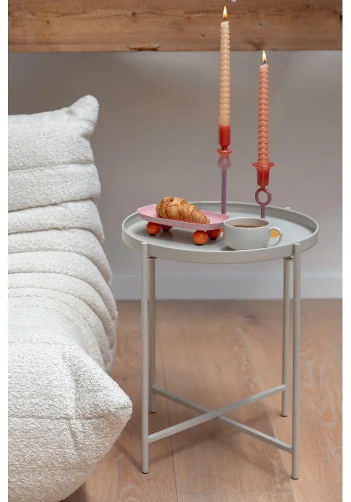 Metalowy okrągły stolik ø 40 cm Meseta – Leitmotiv