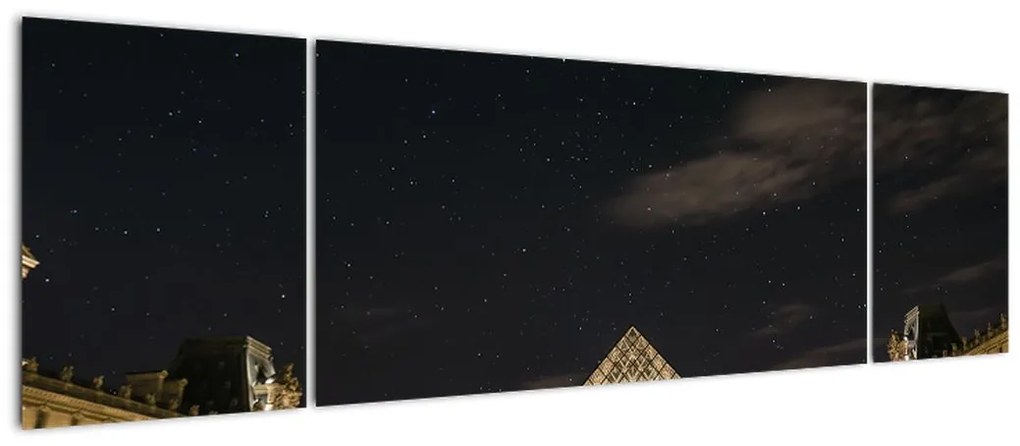 Obraz - Luwr w nocy (170x50 cm)